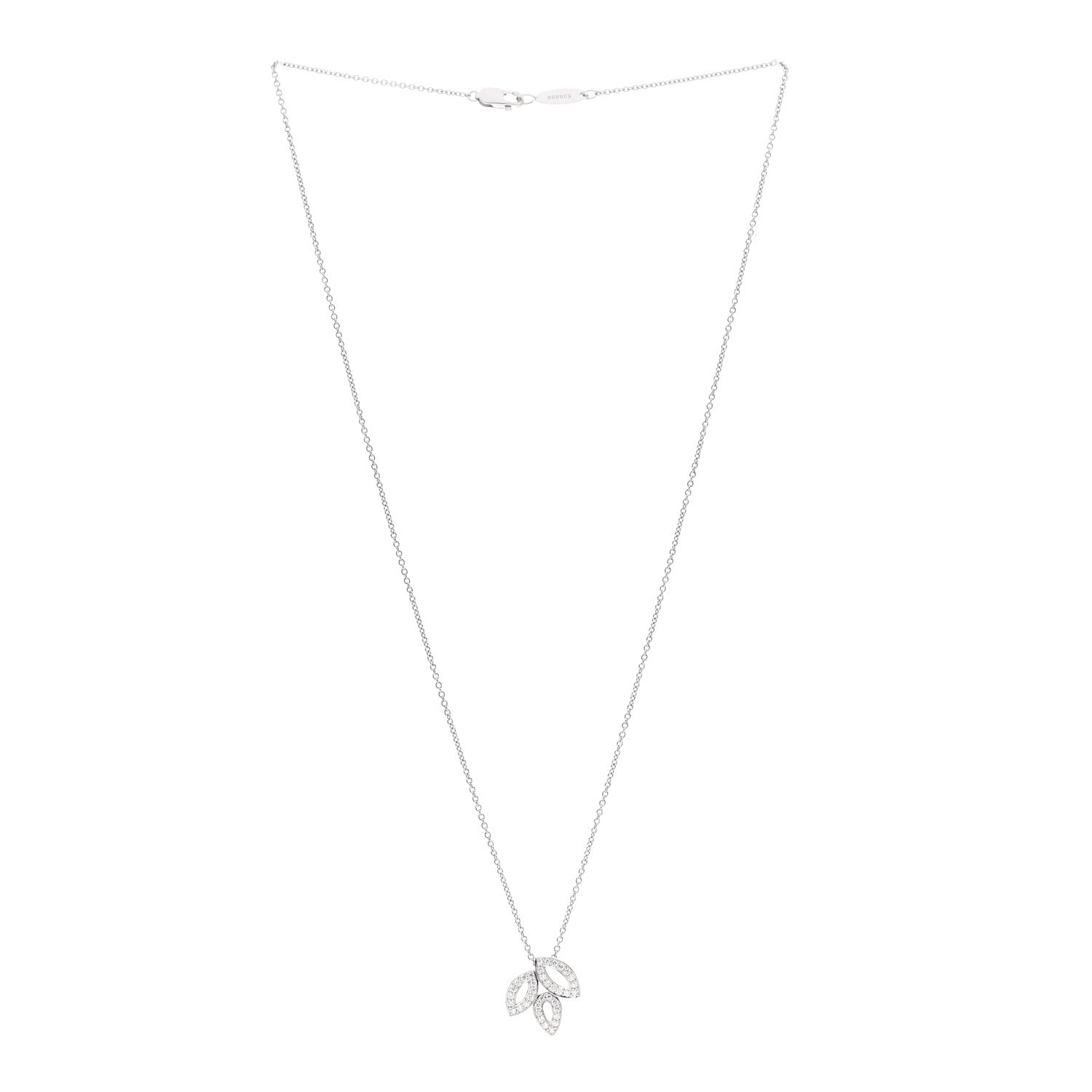 Harry Winston Platinum Diamond Small Lily Cluster Pendant Necklace 3 of 6