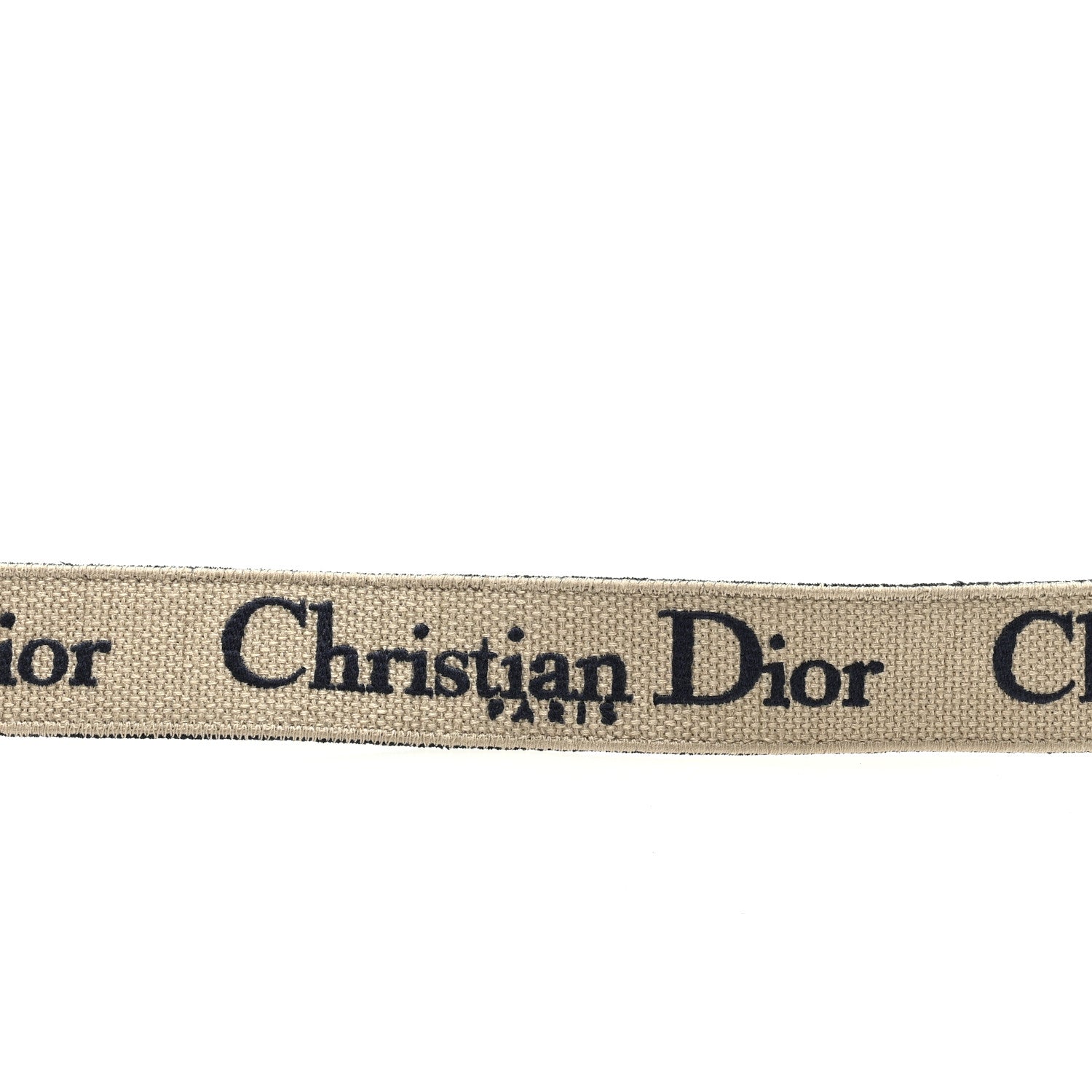Christian Dior Canvas Embroidered Shoulder Strap Blue 3 of 4