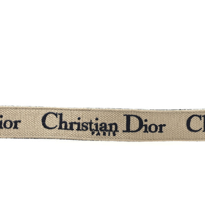 Christian Dior Canvas Embroidered Shoulder Strap Blue 3 of 4