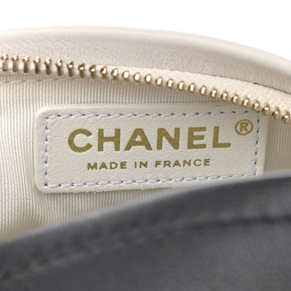 Chanel Calfskin Coco Beach Ball Bag White Black 6 of 10