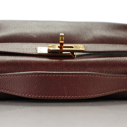 Hermes Evergrain Kelly Pochette Clutch Havane 11 of 19