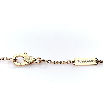 Van Cleef & Arpels 18K Yellow Gold Mother of Pearl Vintage Alhambra Pendant Necklace 4 of 7