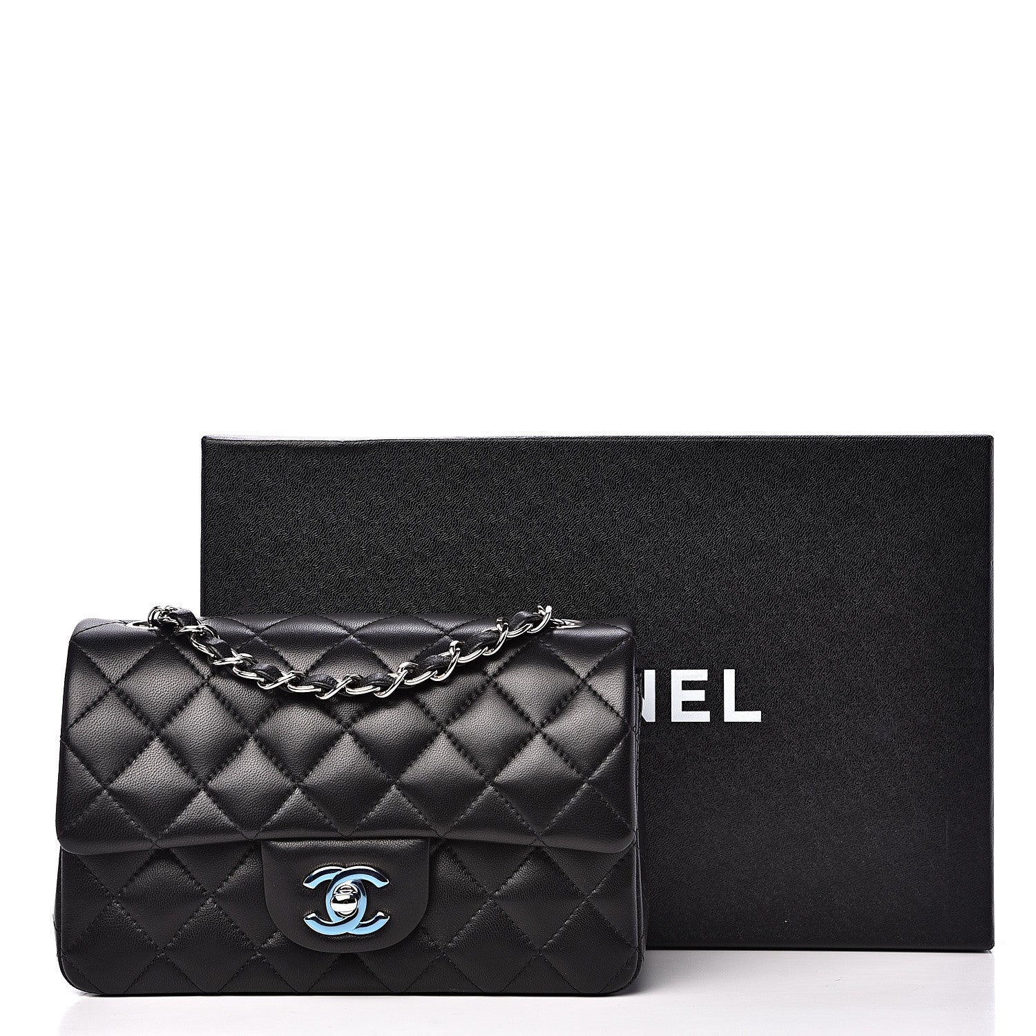 Chanel Lambskin Quilted Mini Rectangular Flap Black 11 of 11