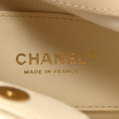 Chanel Lambskin Plexiglass Tortoise Shell Quilted Small Pouch Light Beige 7 of 11