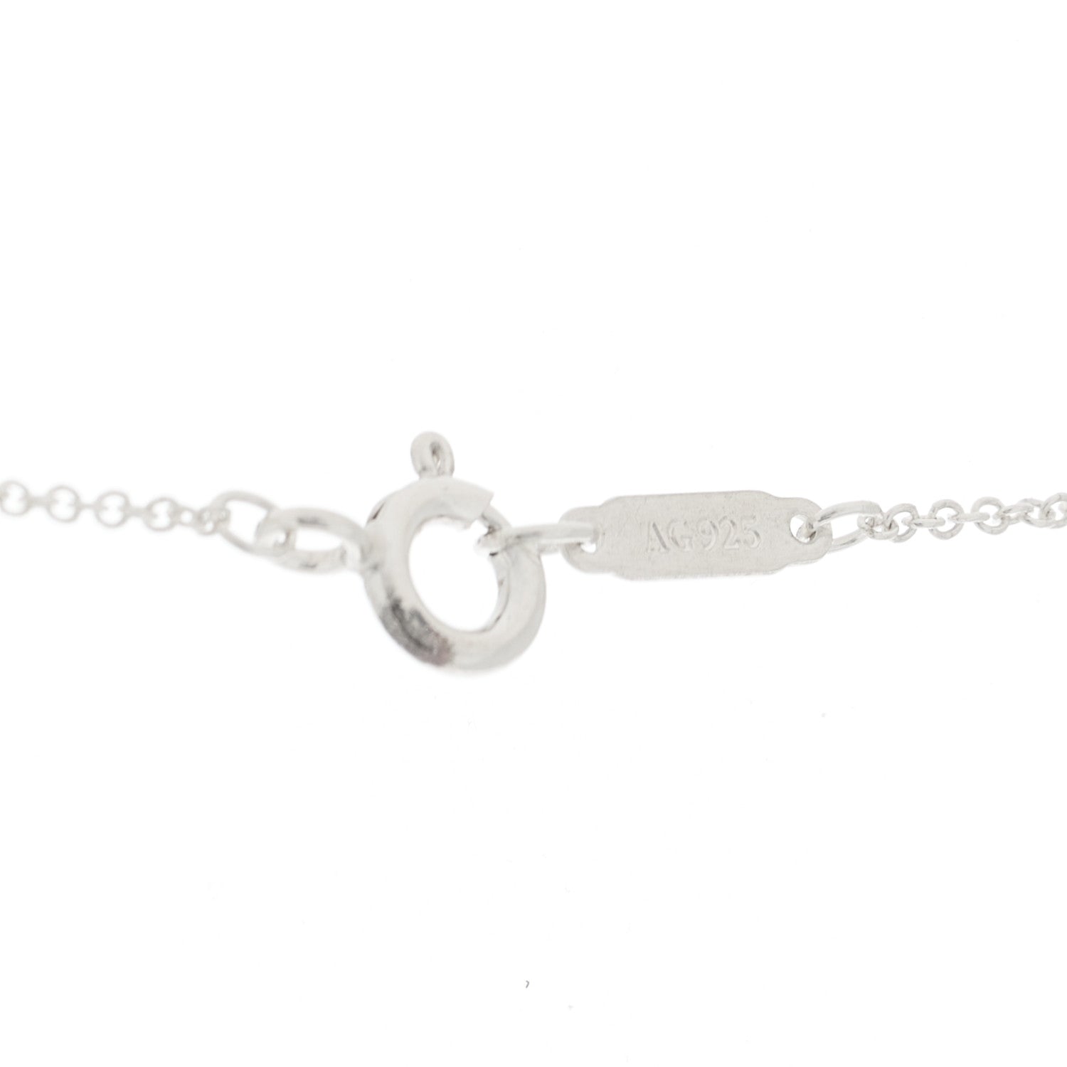 Tiffany Sterling Silver Modern Keys Hexagon Key Pendant Necklace 3 of 4