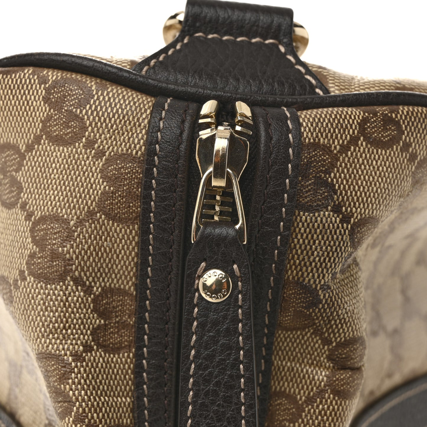 Crystal Monogram Medium Joy Boston Dark Brown