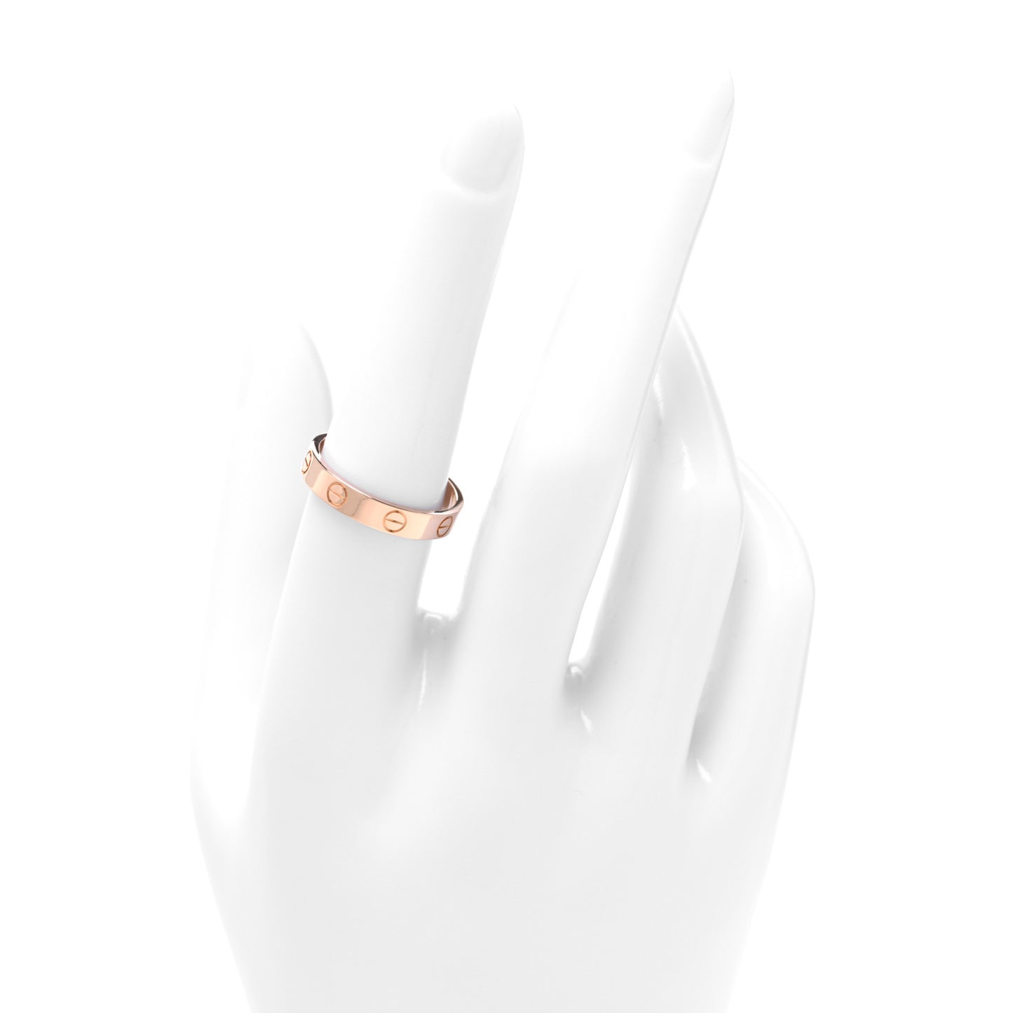18K Pink Gold 3.5mm LOVE Wedding Band Ring 55 7.25