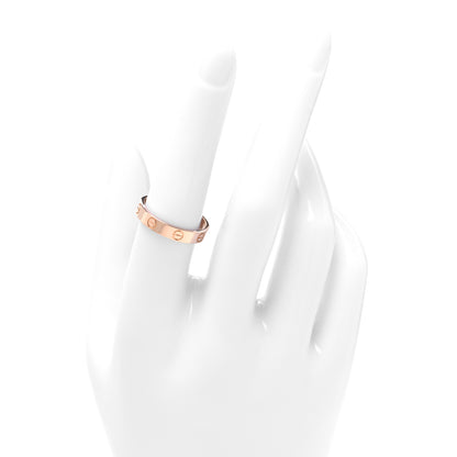 Cartier 18K Pink Gold 3.5mm LOVE Wedding Band Ring 55 7.25 2 of 4