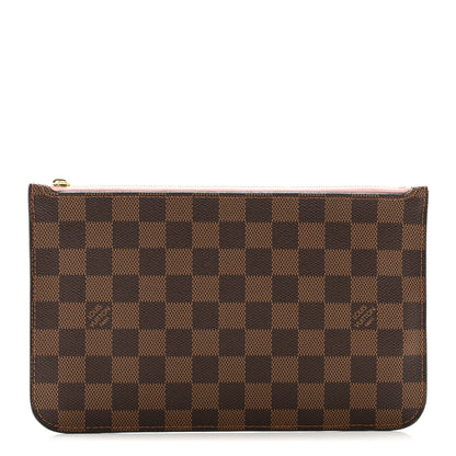 Louis Vuitton Damier Ebene Neverfull MM GM Pochette Rose Ballerine 1 of 10