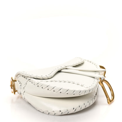 Christian Dior Calfskin Braided Saddle Bag White 4 of 10