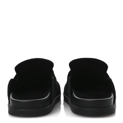 Hermes Suede Calfskin Go Mules 38.5 Black 6 of 11