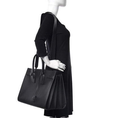 Saint Laurent Grained Calfskin Large Sac De Jour Carryall Black 2 of 16