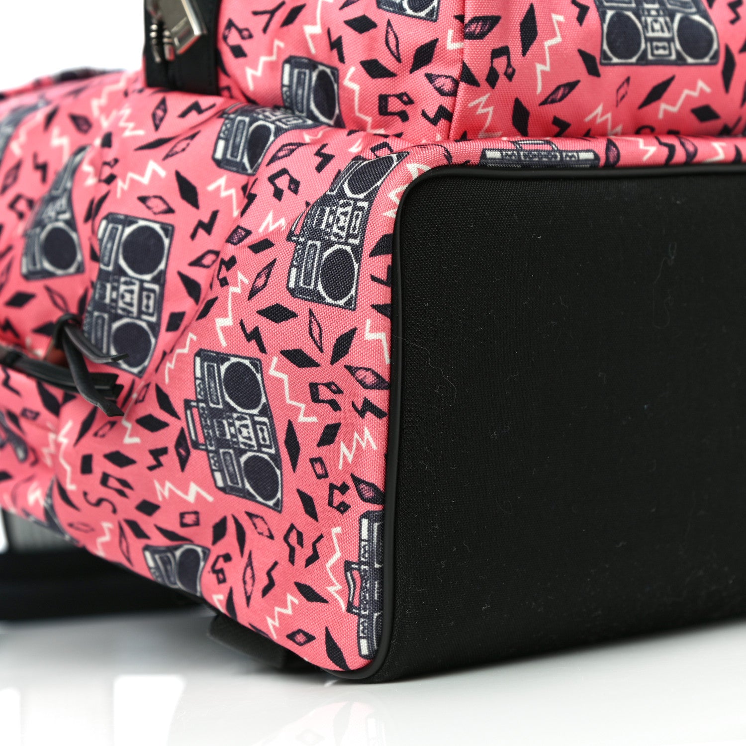 Saint Laurent Canvas Radio Print City Backpack Pink 10 of 11