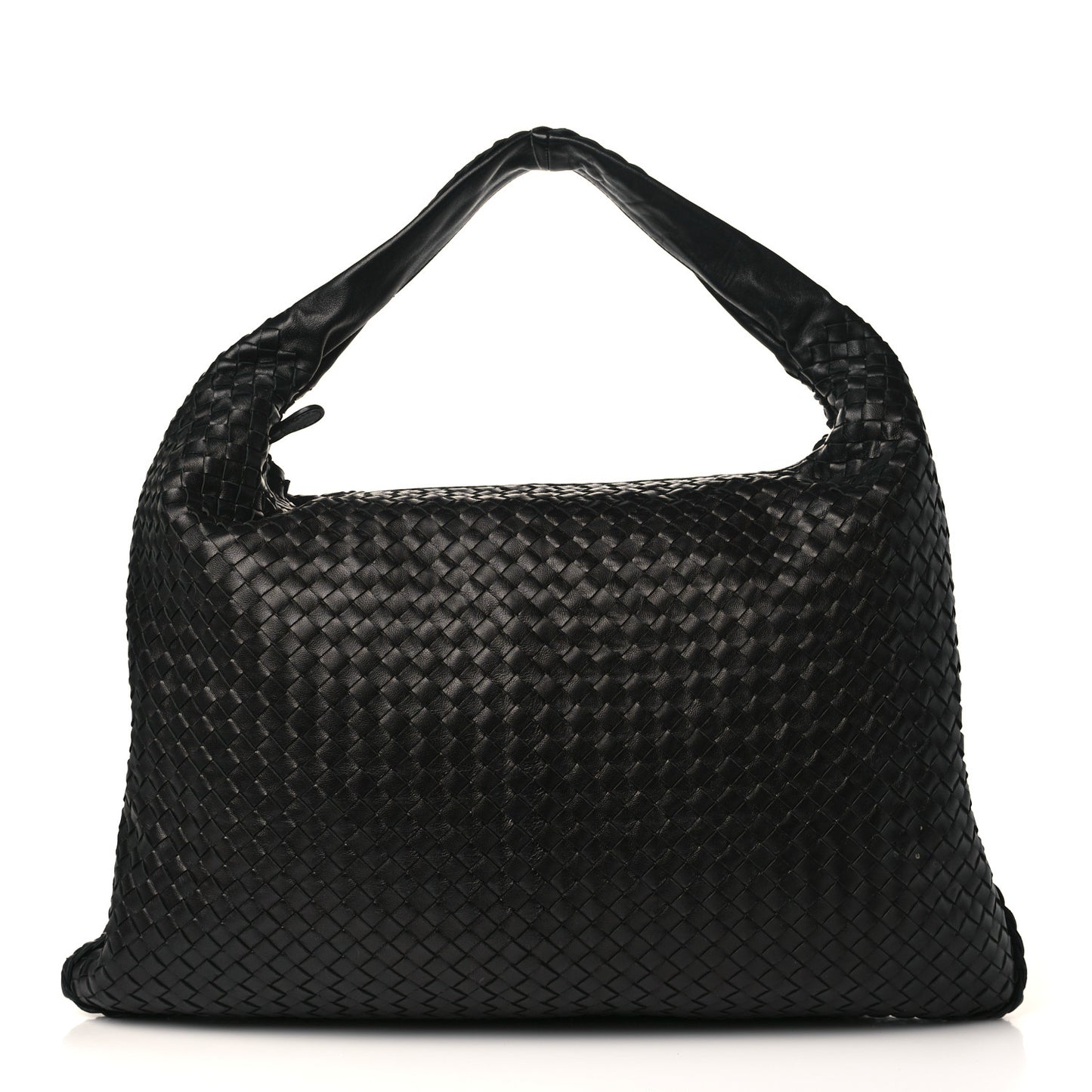 Nappa Intrecciato Large Veneta Hobo Black