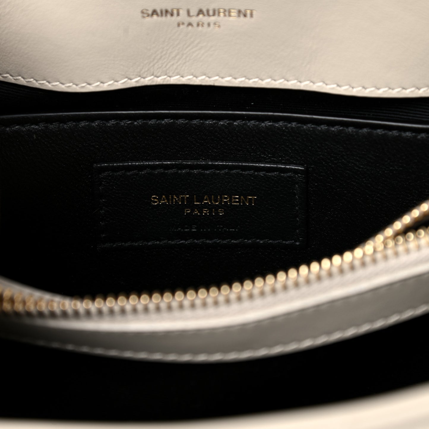 Calfskin Y Quilted Monogram Small Loulou Chain Satchel Crema Soft
