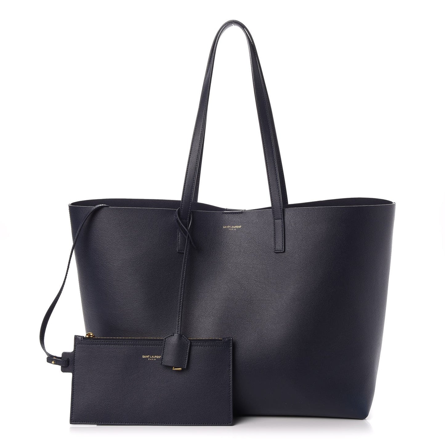 Calfskin Large Shopping Tote Deep Marine