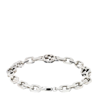Gucci Sterling Silver Narrow Interlocking G Link Bracelet 2 of 3