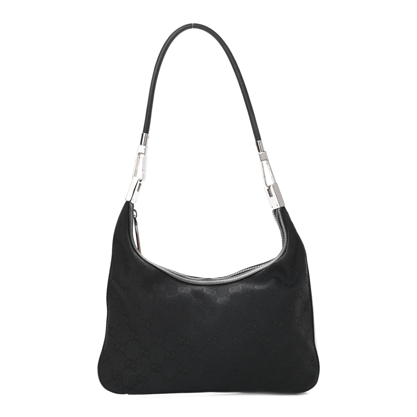 Monogram GG Small Clasp Hobo Black