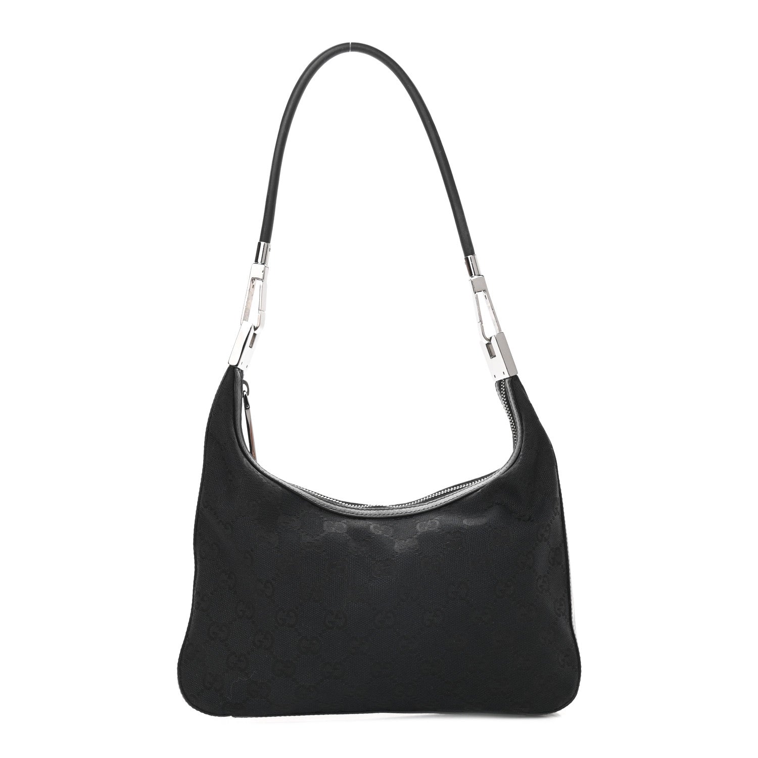 Gucci Monogram GG Small Clasp Hobo Black 1 of 9