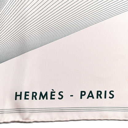 Hermes Silk Hiver H En Fil Scarf 140 White Anthracite 2 of 8