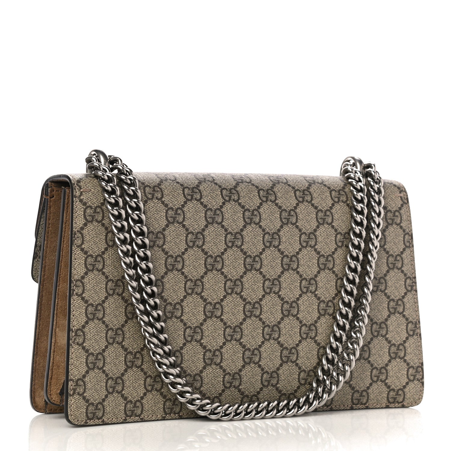 Gucci GG Supreme Monogram Small Dionysus Shoulder Bag Taupe 2 of 16