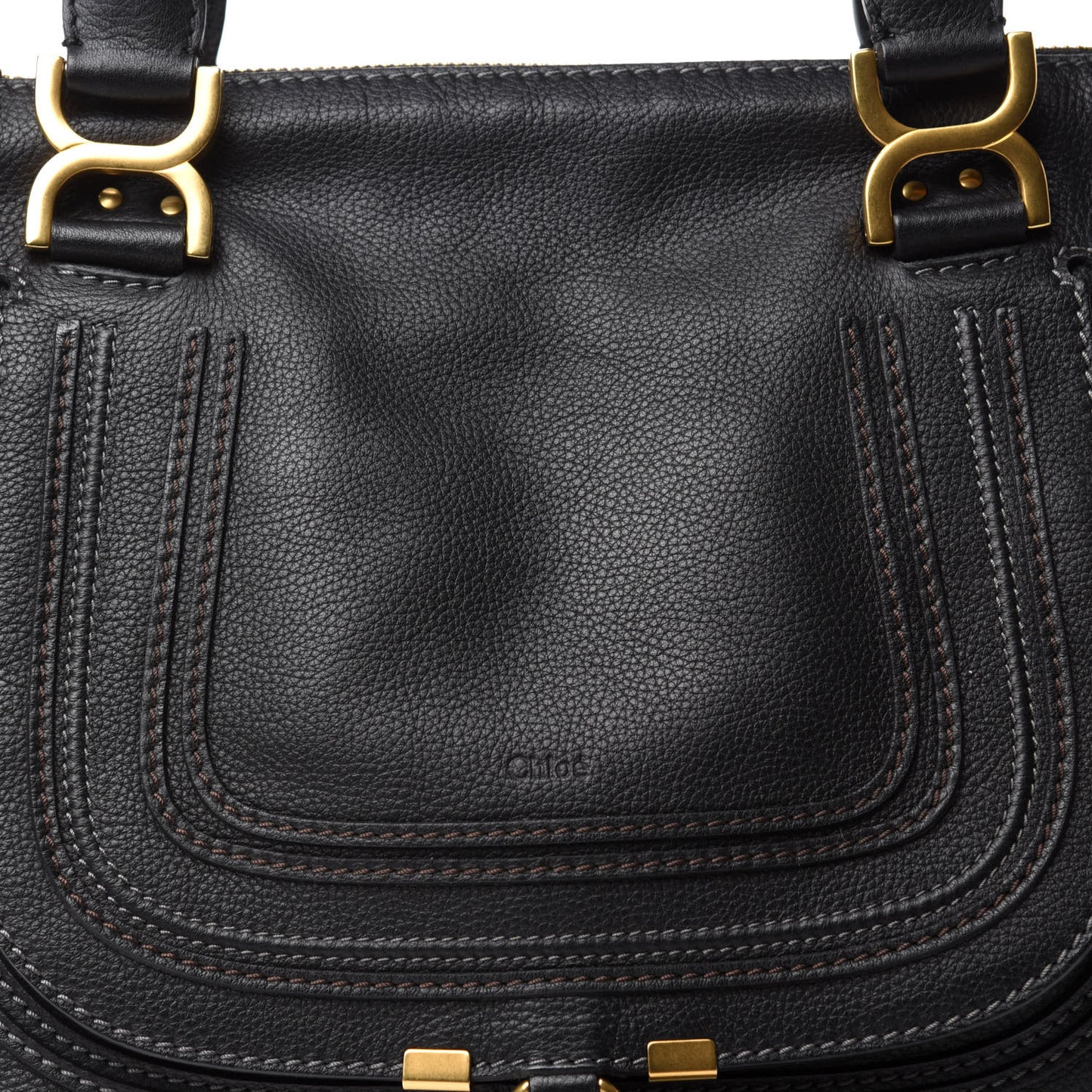 Calfskin Medium Marcie Satchel Black