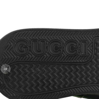 Gucci Dali Soft Calfskin Technical Jersey Knit GG Monogram Mens Ankle Boots 11 Black Neon Green 9 of 9