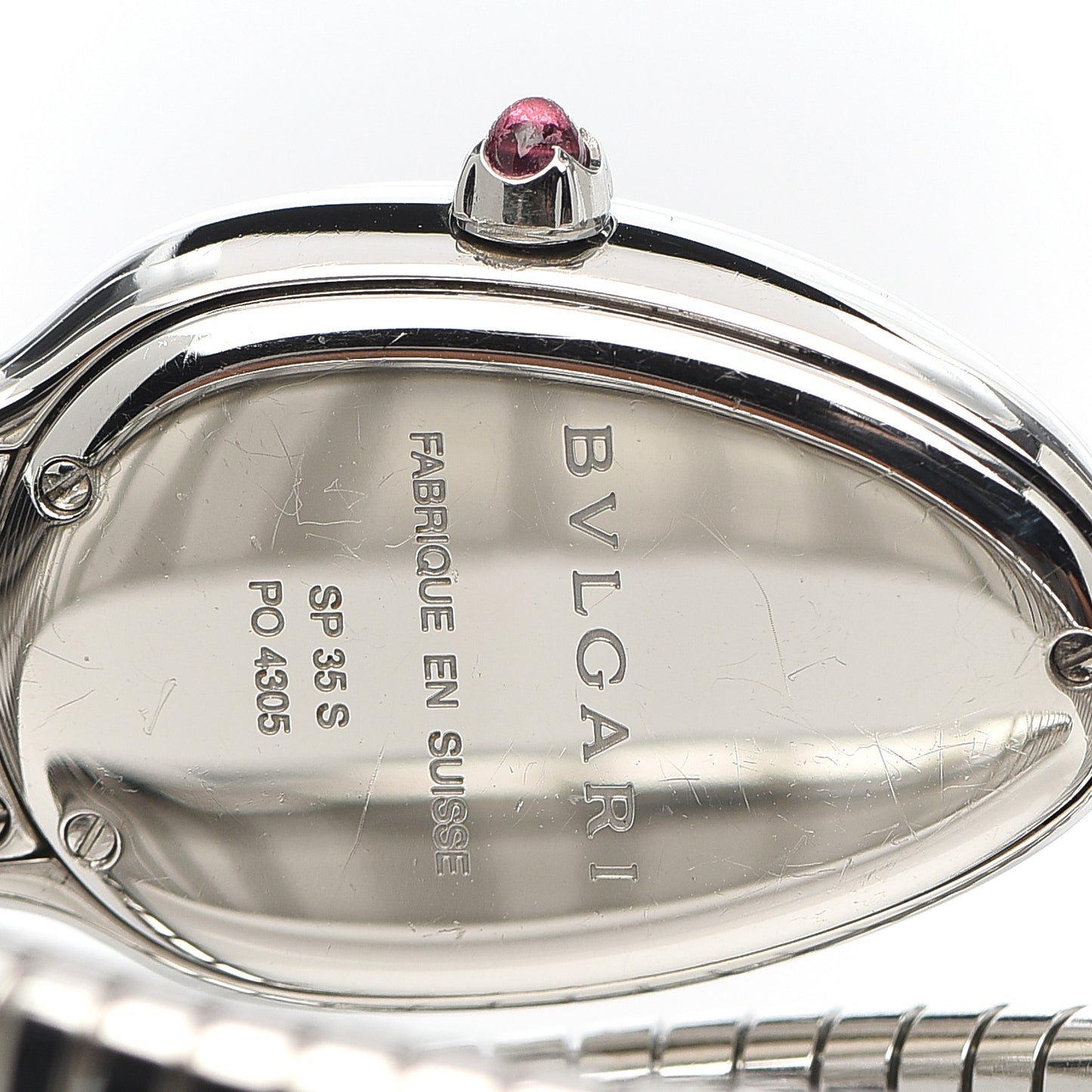 Stainless Steel 35mm Serpenti Tubogas Quartz Watch