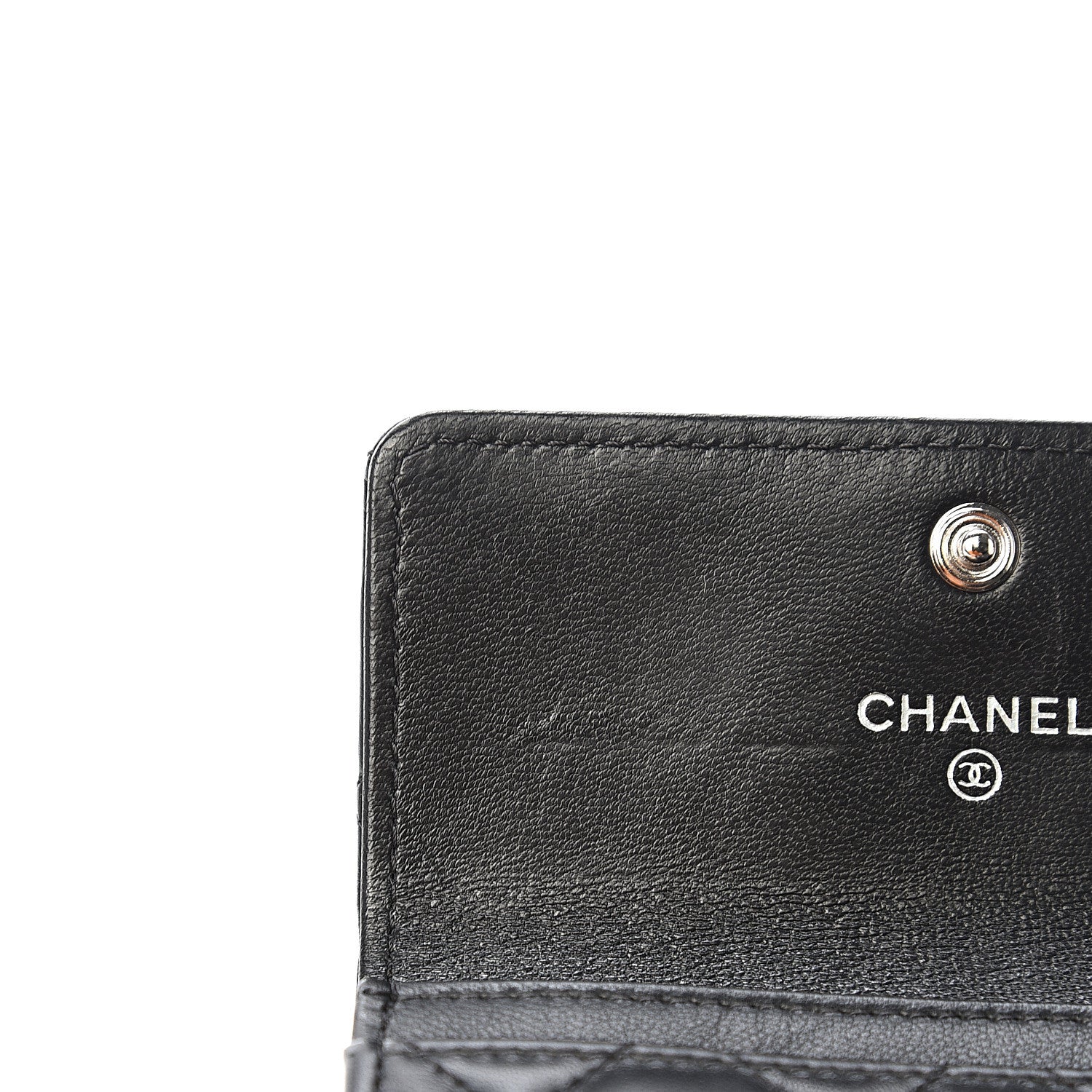 Chanel Lambskin Quilted Flap Card Holder Black 8 of 9