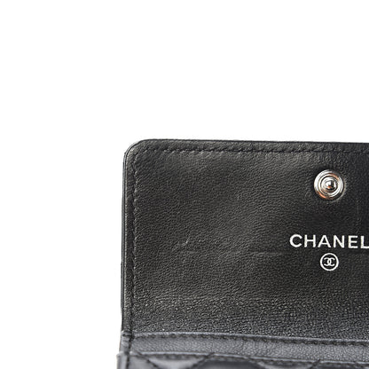 Chanel Lambskin Quilted Flap Card Holder Black 8 of 9