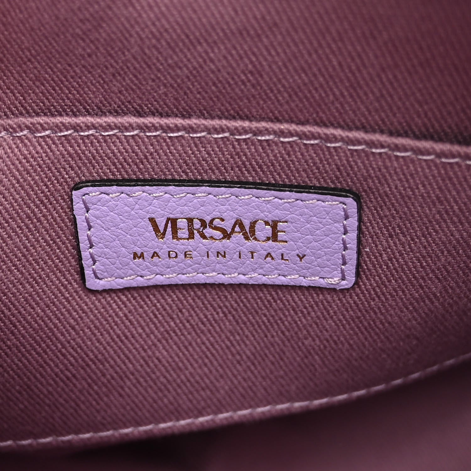 Versace Calfskin La Medusa Round Camera Bag Lilac 6 of 9