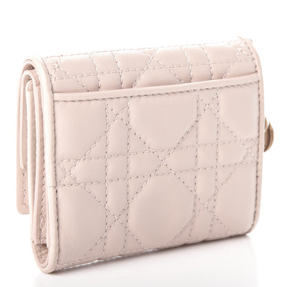 Christian Dior Lambskin Cannage Lady Dior Compact Wallet Light Pink 3 of 6