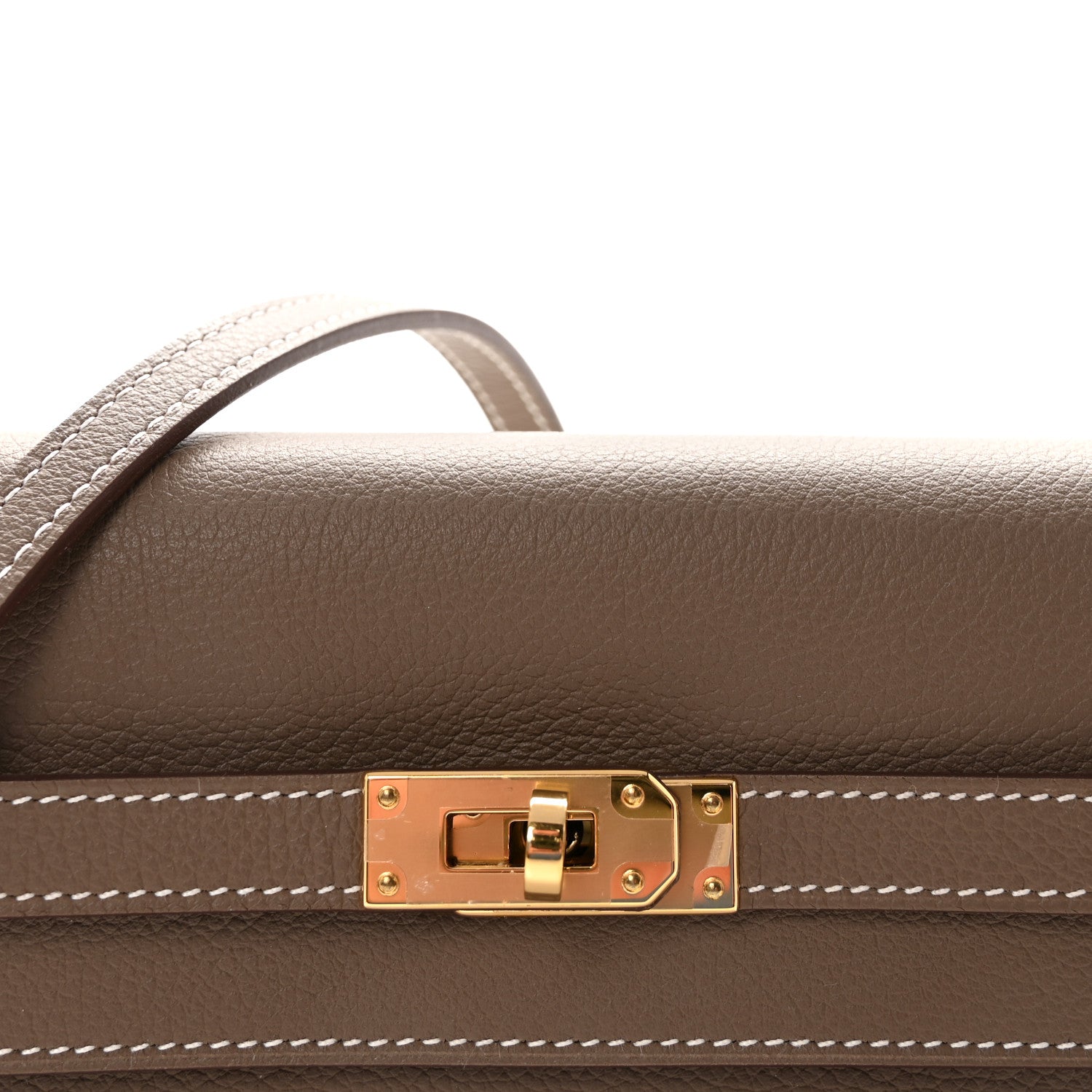 Hermes Evercolor Kelly Wallet To Go Etoupe 7 of 10