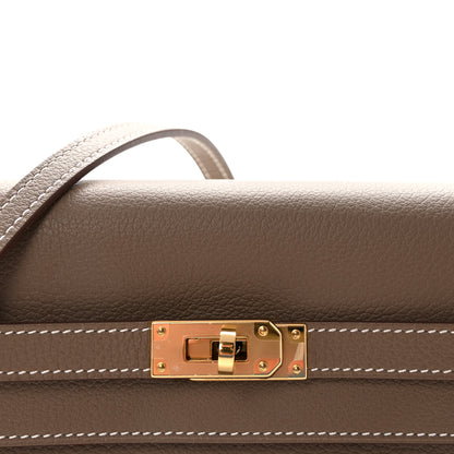 Hermes Evercolor Kelly Wallet To Go Etoupe 7 of 10