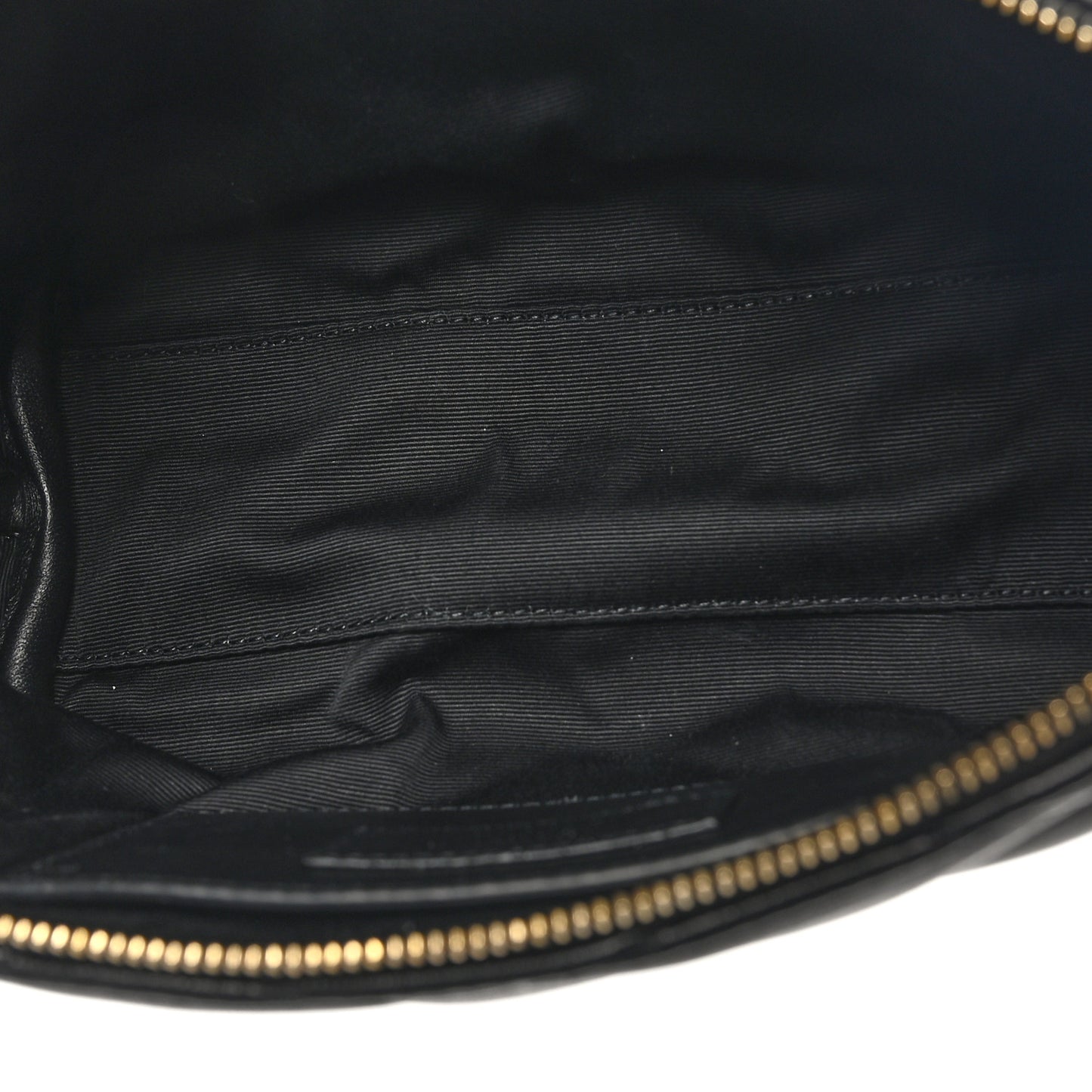 Lambskin Quilted Gaby Zipped Shoulder Bag Black