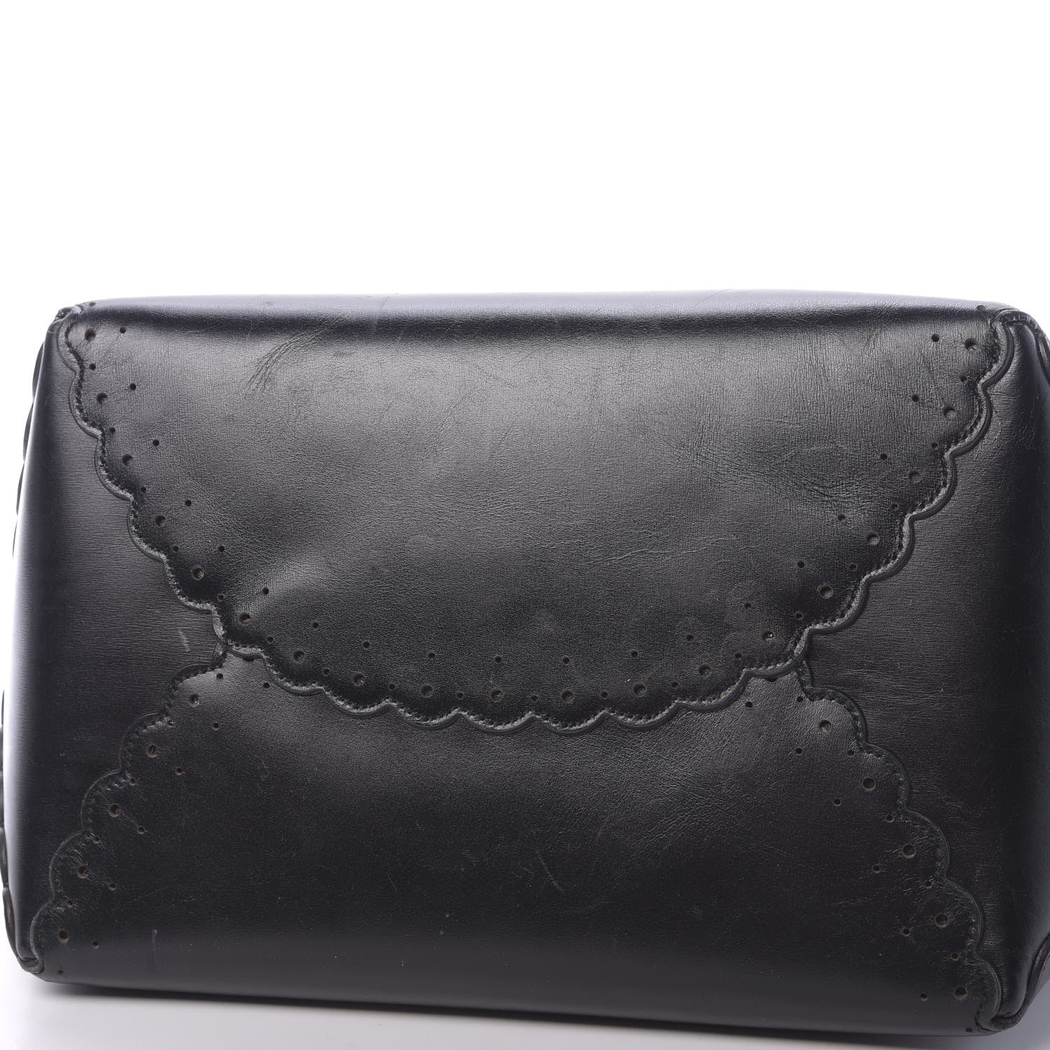 Alaia Calfskin Scalloped Trim Cabas MM Black 19 of 20