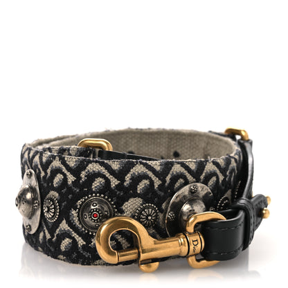 Christian Dior Oblique Studded Shoulder Strap Blue 1 of 5