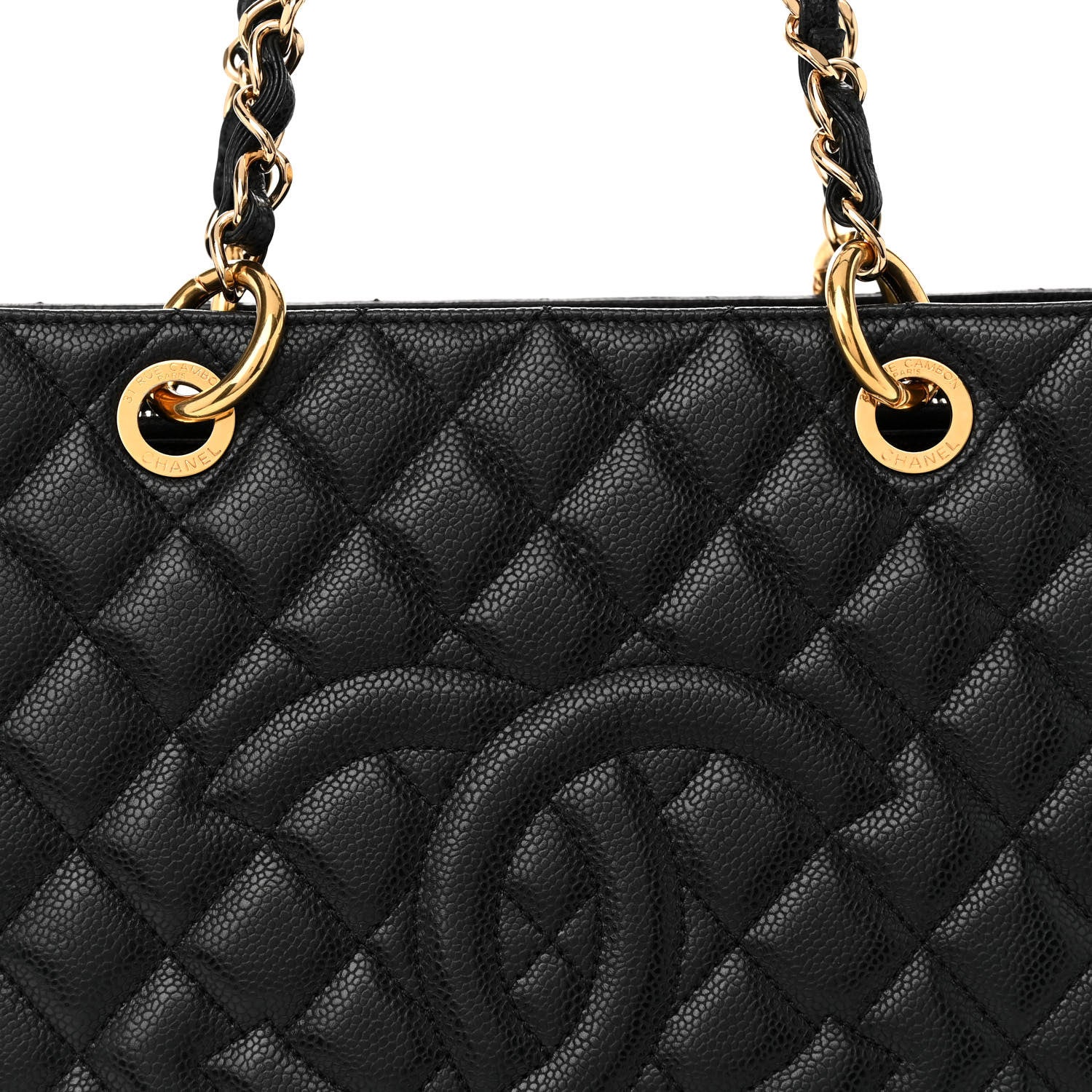 Chanel Caviar Quilted Grand Shopping Tote GST Black 9 of 12