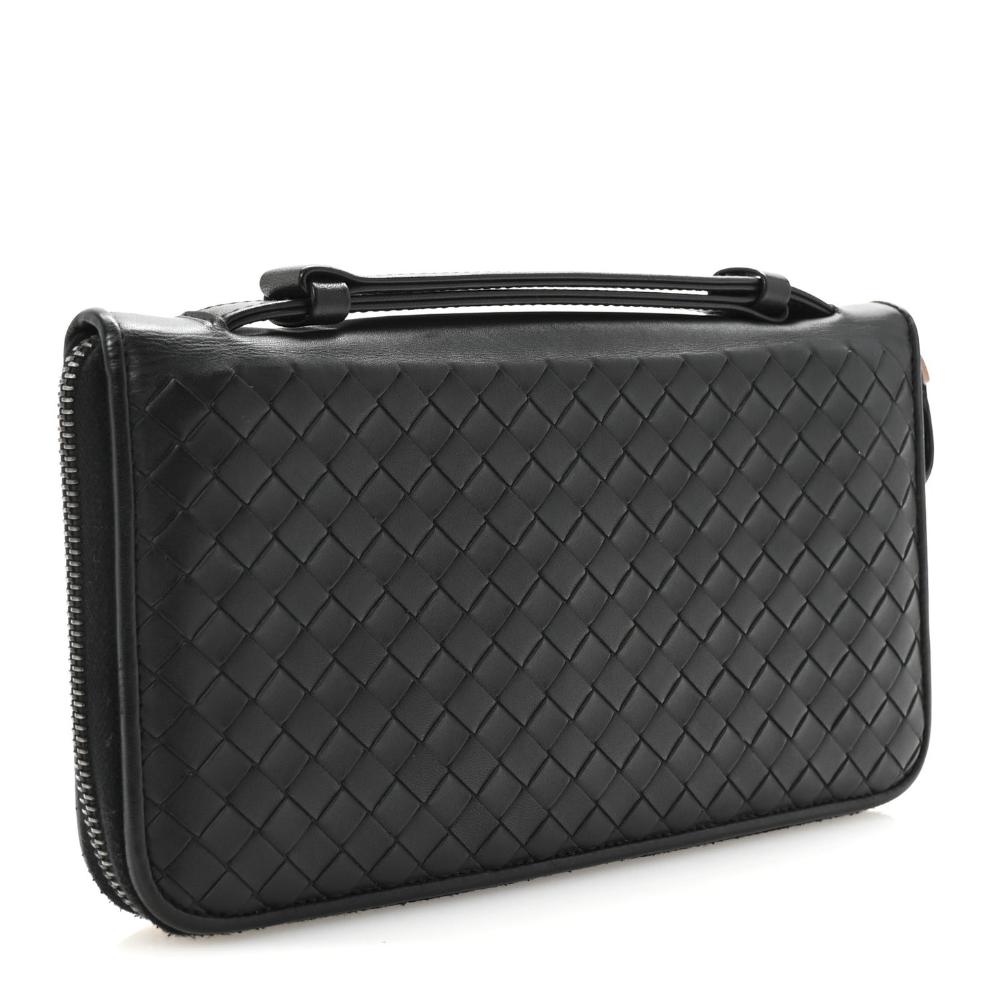 Nappa Intrecciato Travel Organizer Wallet Black