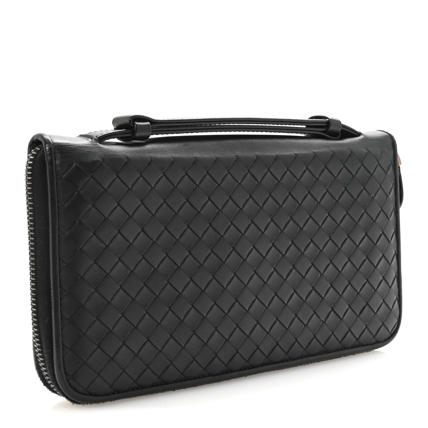 Bottega Veneta Nappa Intrecciato Travel Organizer Wallet Black 3 of 7