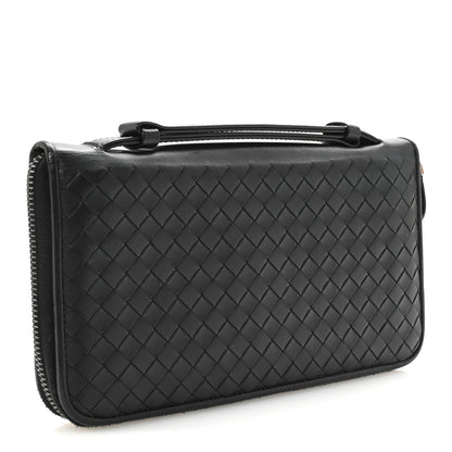 Bottega Veneta Nappa Intrecciato Travel Organizer Wallet Black 3 of 7