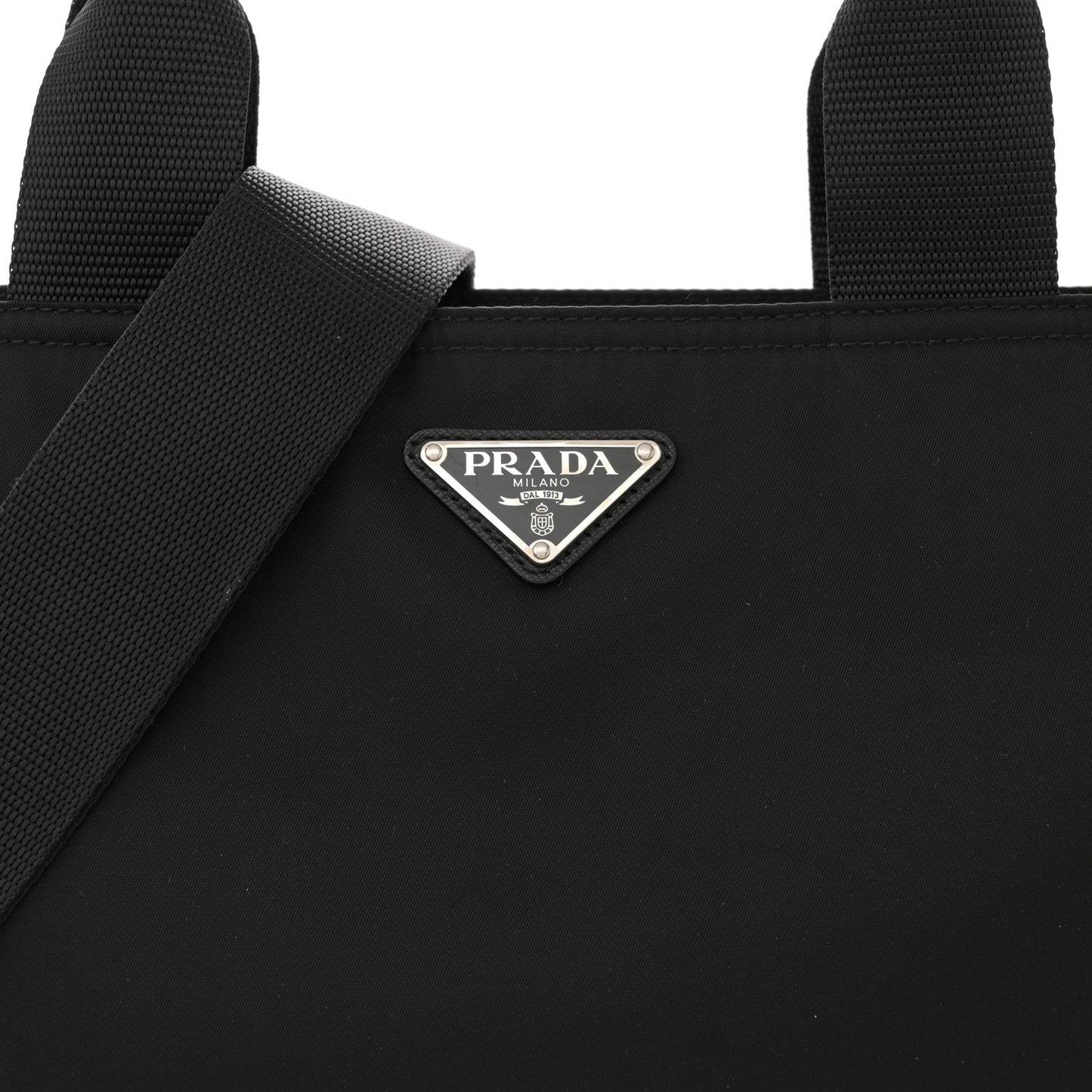 Nylon Vela East West Shopper Tote Black