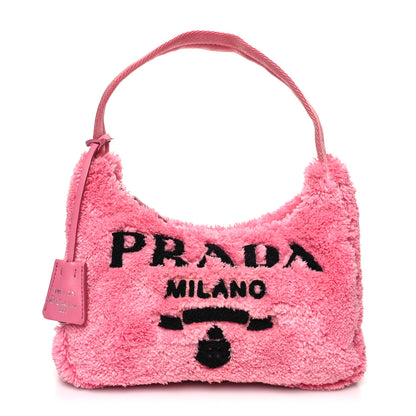 Prada Terry Cloth Mini Re-Edition 2000 Bag Petalo Black 1 of 9