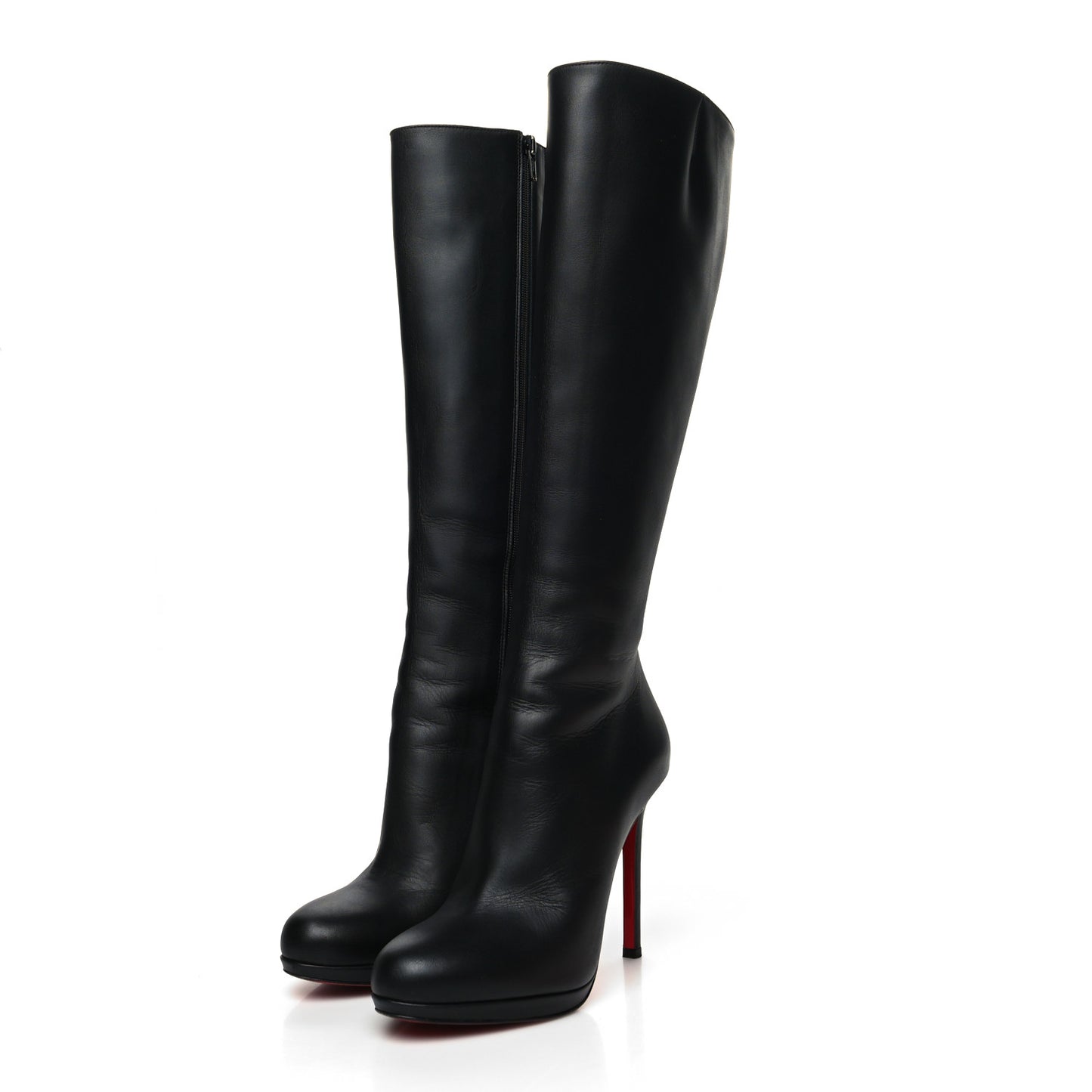 Calfskin Botalili 120 Tall Boots 36.5 Black