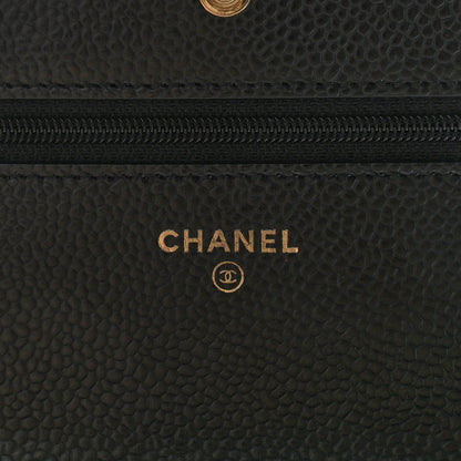 Chanel Caviar Quilted Wallet On Chain WOC Black 6 of 10