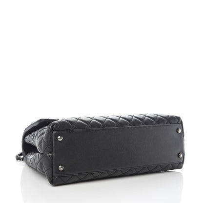 Chanel Caviar Quilted Medium Coco Handle Flap Black 4 of 9