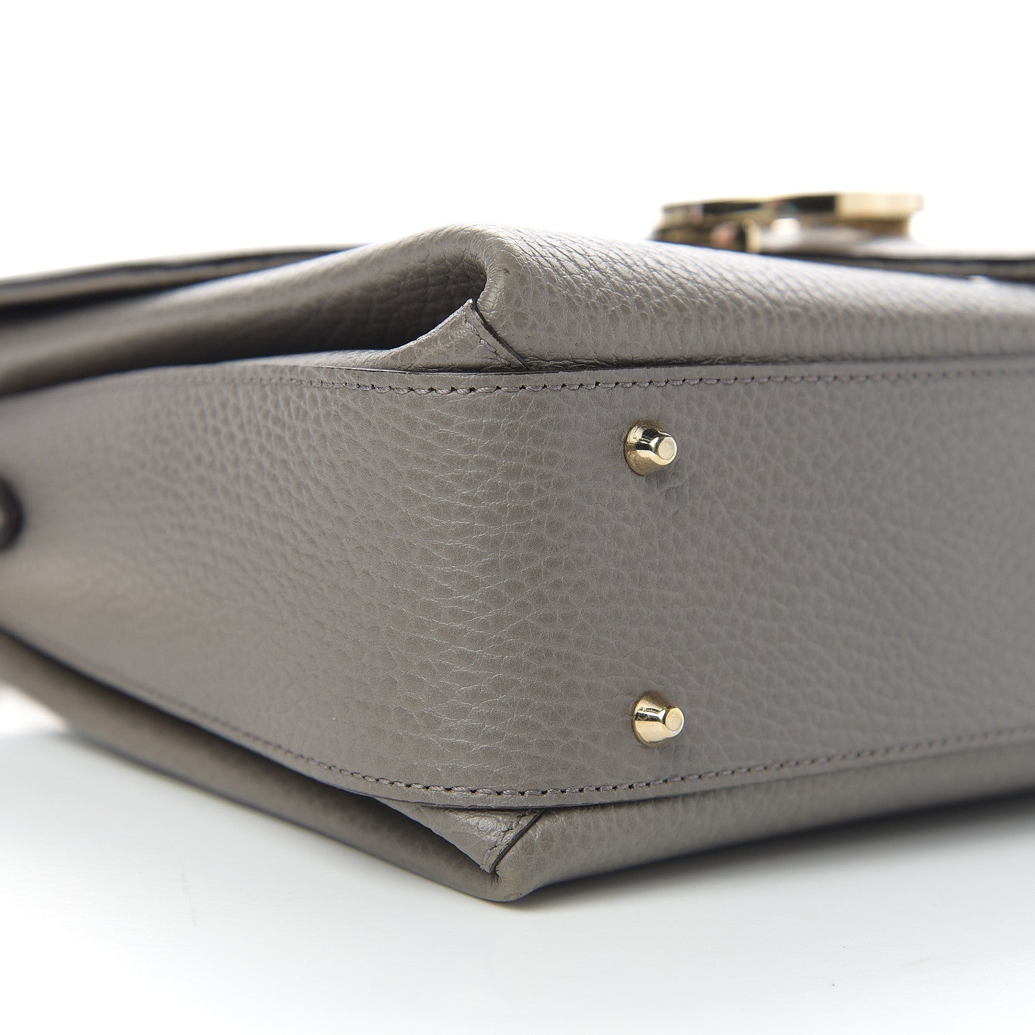 Gucci Dollar Calfskin Interlocking G Top Handle Shoulder Bag Loess 7 of 9
