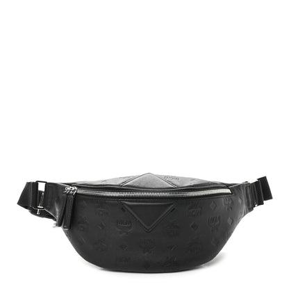 MCM Calfskin Ottomar Monogram Fursten Belt Bag Black 1 of 9