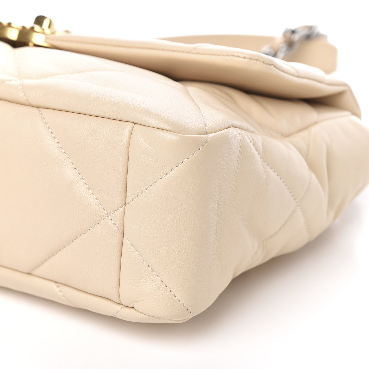 Chanel Goatskin Quilted Medium 19 Flap Beige 9 of 10