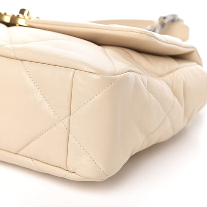 Chanel Goatskin Quilted Medium 19 Flap Beige 9 of 10